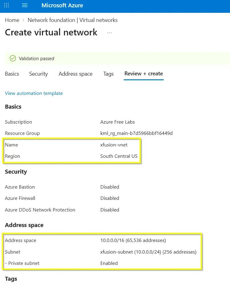 Azure Configuration